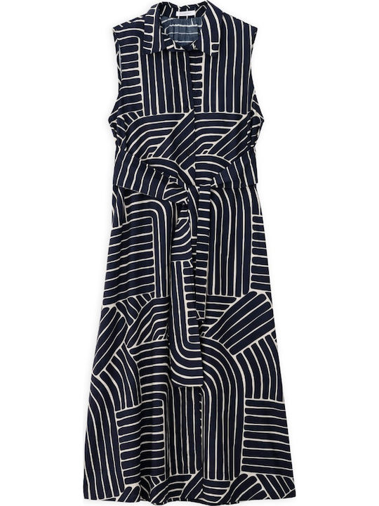 Rochii De Vară Pentru Femei Midi Rochie-Cămașă Dark Blue