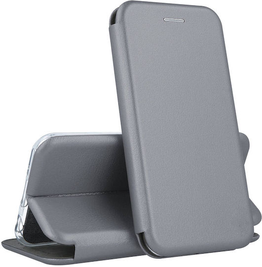 Flip Case Honor X8 Buch Kunstleder Eleganz Magnetische Kartensteckfach Video Stand Silber