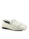 Leder Damen Loafers in Weiß Farbe