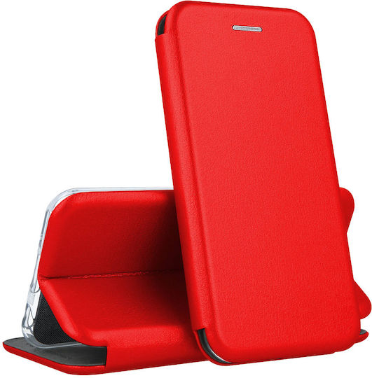 Flip Case Honor X8 Book Type Eco-leather Elegance Magnetic Card Pocket Video Stand Red