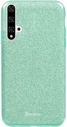 Silikon Glitzer Handyhülle Huawei Nova 5T Gekko Smartshine Farbe Grün