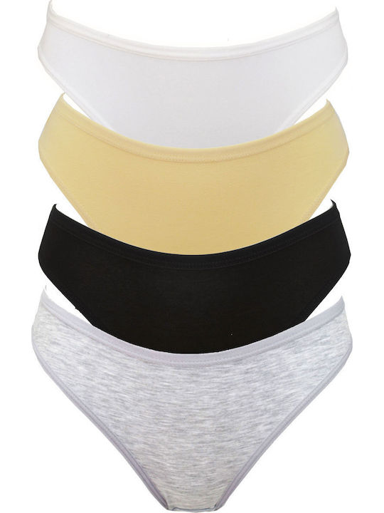 New Lilla Γυναικεία Slip MultiPack ΓΚΡΙ/ΛΕΥΚΟ/Μ...