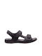 Leder Herrensandalen in Schwarz Farbe