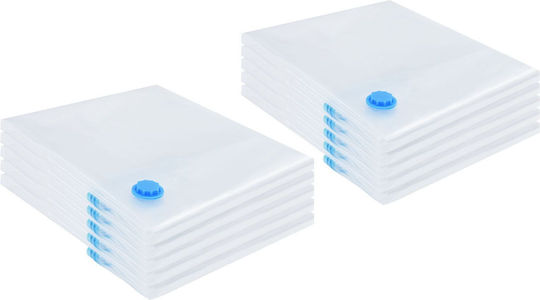vidaXL Plastic Storage Bag For Clothes Airtight 130x100x1.6cm 10pcs
