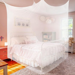 Bed Mosquito Net 180x190x200cm White Elegant Canopy Without Doors