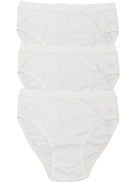 Fay Lingerie High Waist Women's Slip 3Pack White