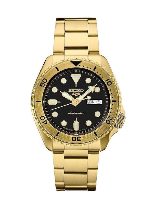 Seiko 5 Sports Ανδρικό Ρολόι Αυτόματο με Χρυσό ...