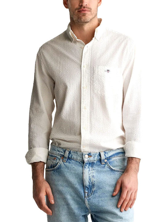 Gant Long-sleeved Cotton Shirt White