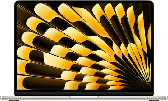 Apple MacBook Air 15.3" IPS Retina Display (M4-10-ядрен/16GB/256GB SSD/10-Core GPU) с Apple зарядно устройство 35W Двоен Порт Starlight (Международен Английски Език)