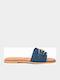Flache Sandalen für Damen in Blau Farbe