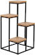 Hanah Home Plant Stand Metal Black 34cmx67cmcm.