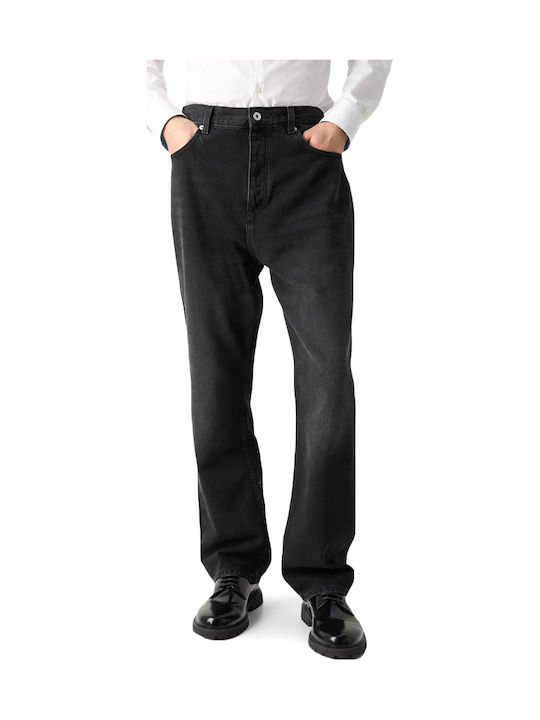 Boss Nate Pantaloni Blugi pentru Bărbați Lejer Fit Baggy Cărbune de lemn
