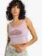 Sunset Dreams Women's Blouse Cotton Sleeveless Washed Iris