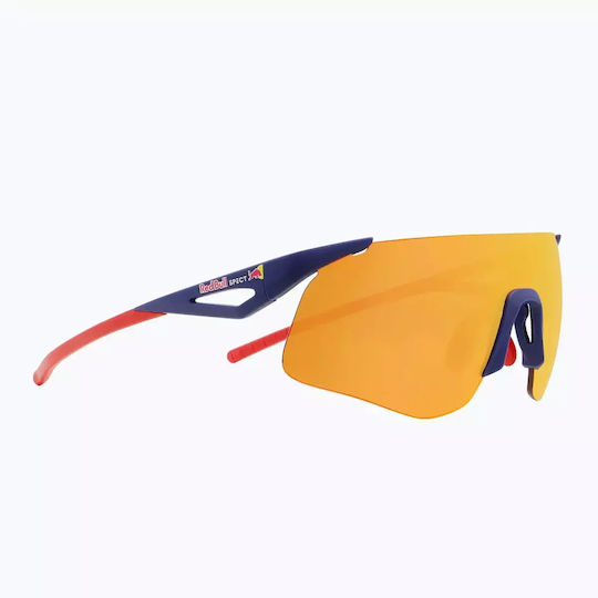Red Bull Spect Mark Blue Brown Sunglasses Red Orange Mirror