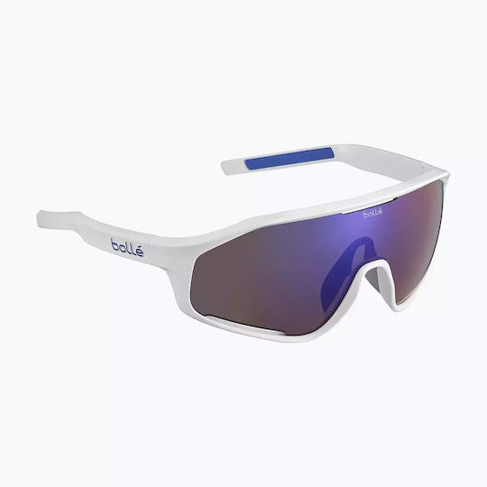 Bollé Shifter Sonnenbrille Weiß Glänzend Braun Blau