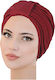 Women's Fabric Soft Hair Turban Dark Red Knot