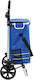 Stoff Einkaufswagen Klappbar Blau 21x21x100.5cm