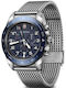 Victorinox Ανδρικό Ρολόι 42mm Χρονογράφος Μπαταρίας με Ασημί Μεταλλικό Μπρασελέ