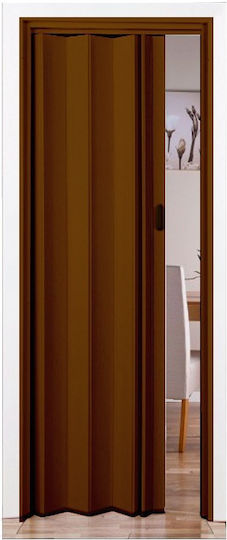 Frans Heavy Duty Folding Door 100cmx220cm Dark Honey Wood Imitation