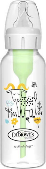 Dr. Brown's Plastic Baby Bottle Options Anti-Colic with Silicone Nipple for 0+, 0+ m, months White Goat 250ml