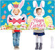 Easter Photo Wall Pictures Easter Bunny Banner 75x139cm