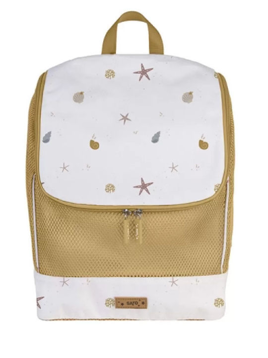 Saro Sea Wonders Kids Backpack Beige 26x16x31cm