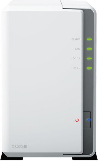 Synology DiskStation DS223J-12T NAS Tower 12TB HDD/SSD