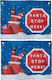 Christmas Decorative Banner Text Santa Stop Here 45x60cm 2 Pieces