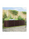 vidaXL Garten Topf Metallisch Brown 320x80x81cm.
