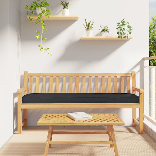 vidaXL Garden Bench Cushion Black 200x200cm