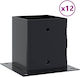 vidaXL Metallic Furniture Legs 12 Pieces Suitable for Table / Coffee Table 10.1x10.1cm Anthracite