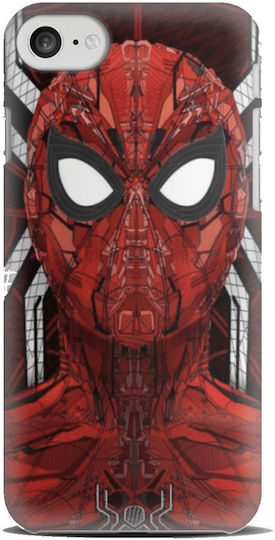 Spiderman Umschlag Rückseite Silikon Rot (iPhone 8/7)