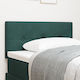 vidaXL Fabric Bed Headboard Dark Green 90x88cm
