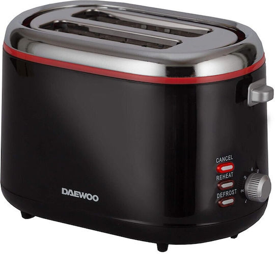 Daewoo Prăjitor de pâine 2 sloturi 900W Negru