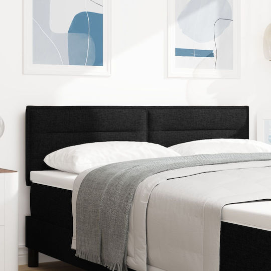 vidaXL Fabric Bed Headboard Black 80x40cm