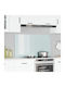vidaXL Rectangular Kitchen Countertop Made of Glass in White Color 110x60x0.6cm 42001288