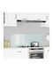 vidaXL Rectangular Kitchen Back made of Glass WHITE 120x40x0.6cm 42001289 1pcs