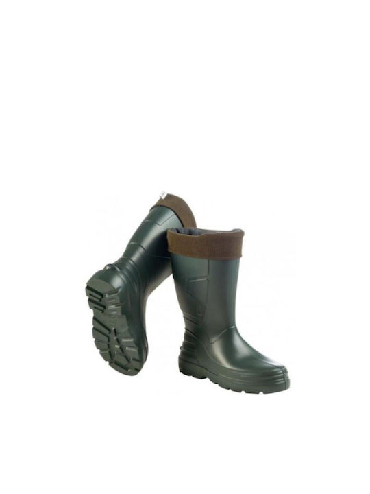 Angler Unisex Γαλότσες Εργασίας Κνήμης με Γούνα Πράσινες