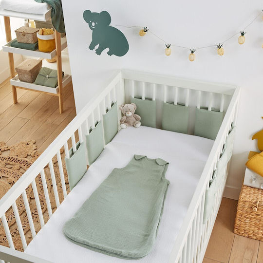 La Redoute Interieurs Crib Bumpers Classic for the Crib Rails Green 40x180cm