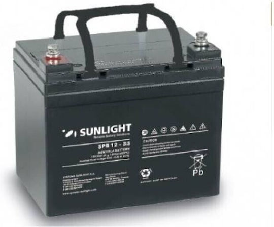SunLight Vrla Μπαταρία UPS με Χωρητικότητα 33Ah και Τάση 12V 1τμχ
