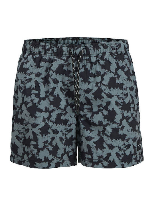 Jack & Jones Ανδρικό Μαγιό Σορτς Μαύρο Floral