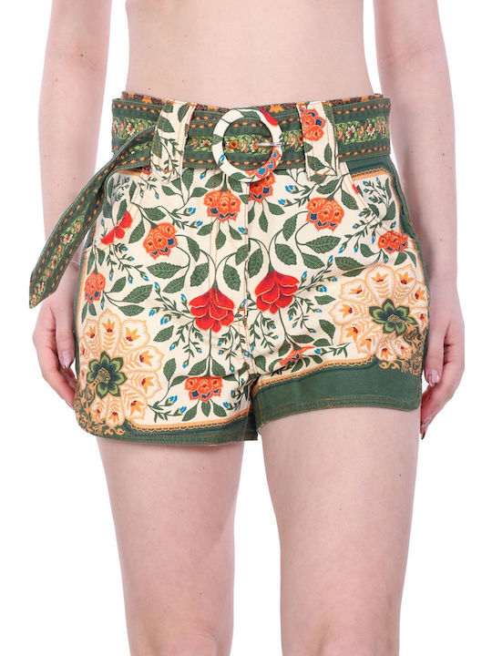 Femei Pantaloni scurți Beige-green