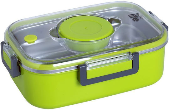 Ecolife Double Wall Rectangular Πράσινο 850ml