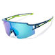 Rockbros Cycling Glasses With Blue Frame And Polarized Lenses