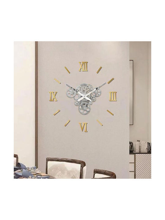 Galifas Wanduhr Aufkleber Kunststoff Gold