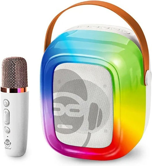 iDance Ηχείο Karaoke με Ασύρματο Μικρόφωνο και Εφέ Φωτισμού Party 1176065 Λευκό