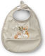Elodie Details Baby Bib Fabric with Hoop & Loop Fastener & Pocket Beige for 3 Months+