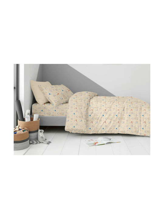 Astron Italy Kids Sheets Single Cotton Boho Ani...