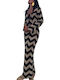 Chicret Damen Maxi Kleid Strand Schwarz