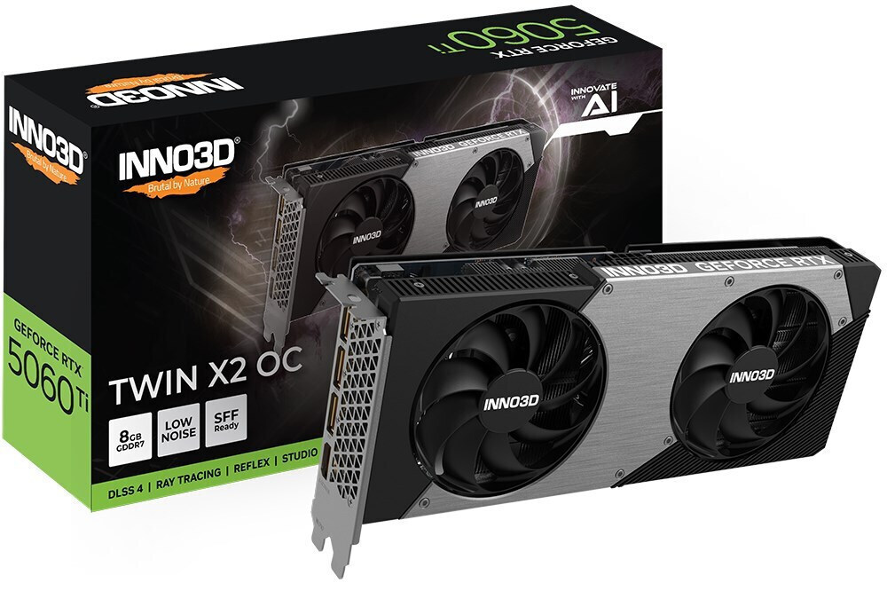 Inno 3D GeForce RTX 5060 Ti 8GB GDDR7 Twin X2 OC Κάρτα Γραφικών